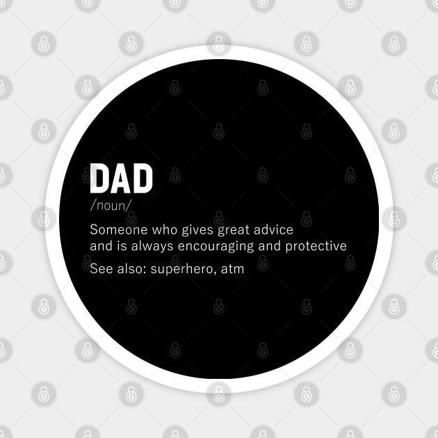 Dad Meaning Noun Gift Fathers Day Dad Noun Gift Magnet by mommyshirts